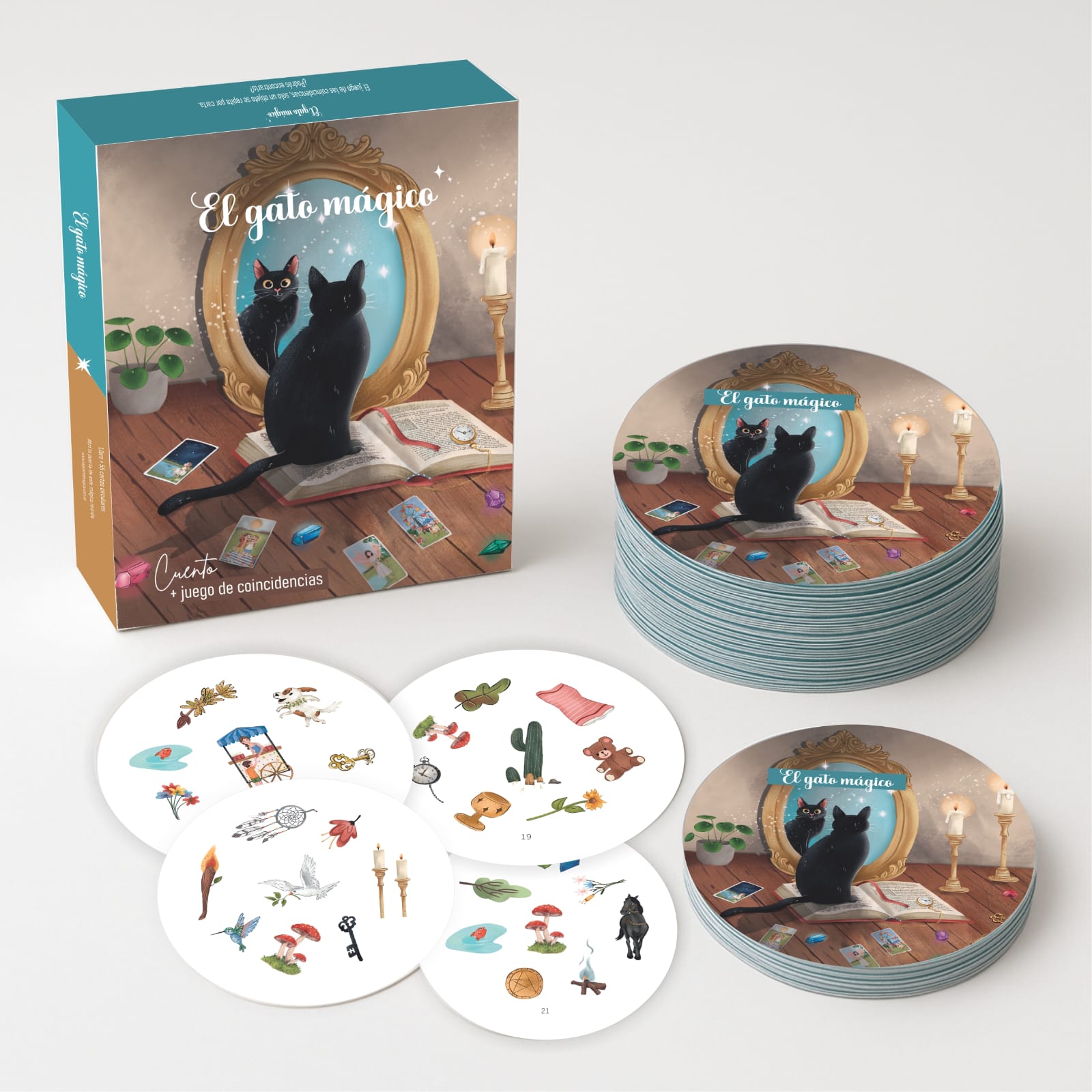 Juego de coincidencias + Cuento El gato mágico