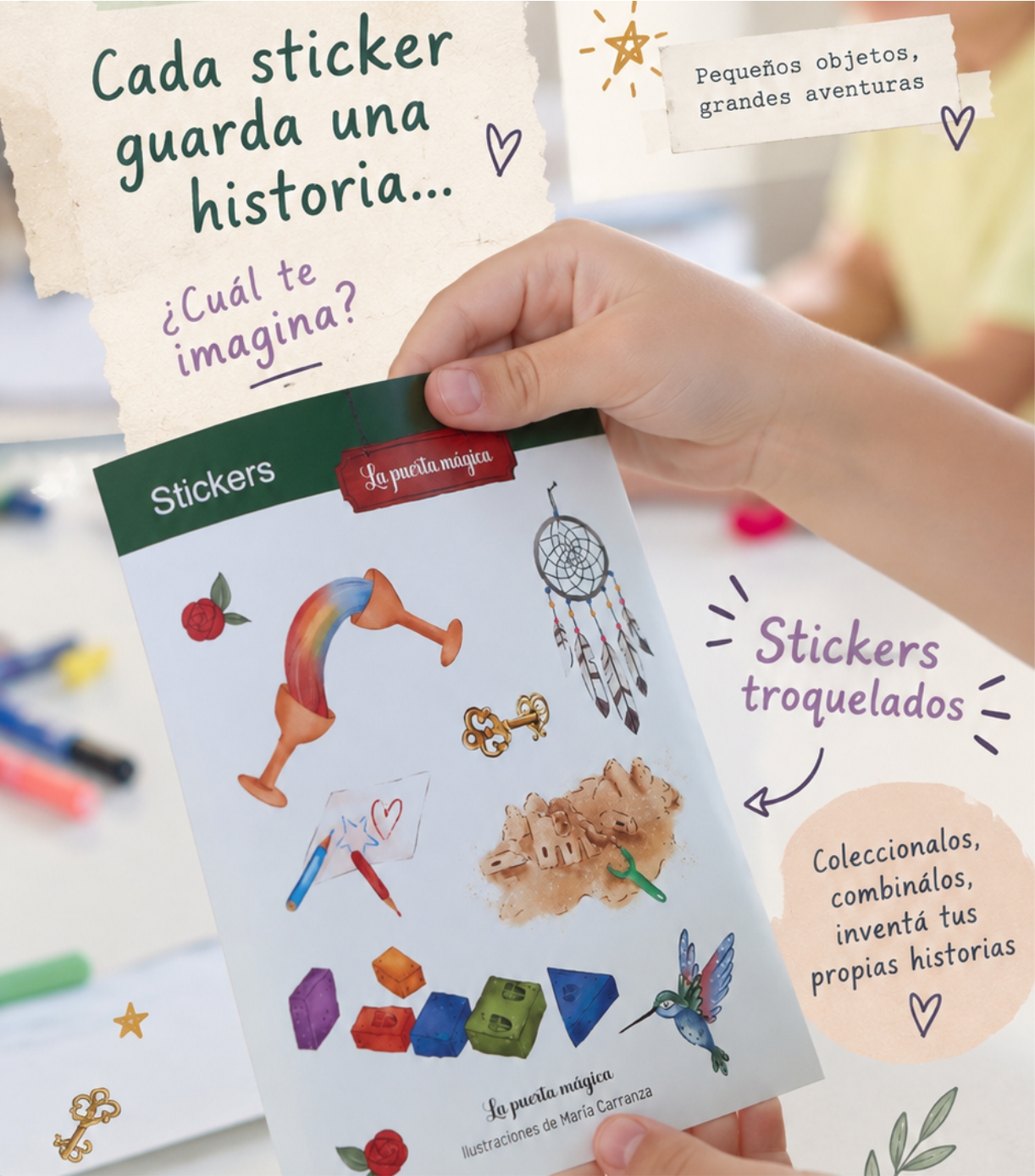 Set de 4 planchas de Stickers Mágicos